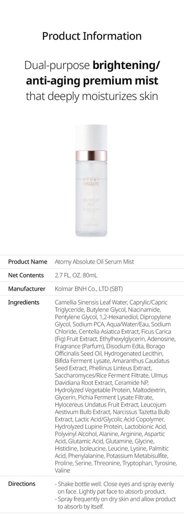 Absolute Oil Serum Mist