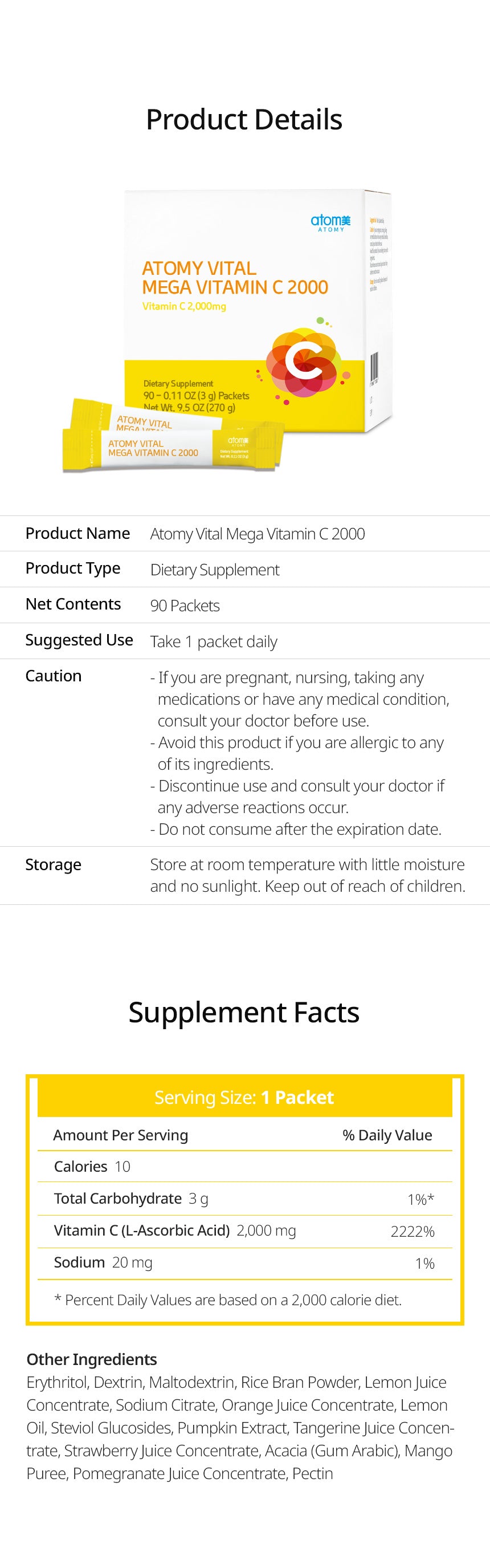 Vital Mega Vitamin C 2000