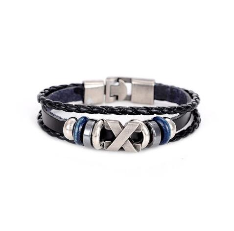 Leather Bracelets Mens Multilayer Man