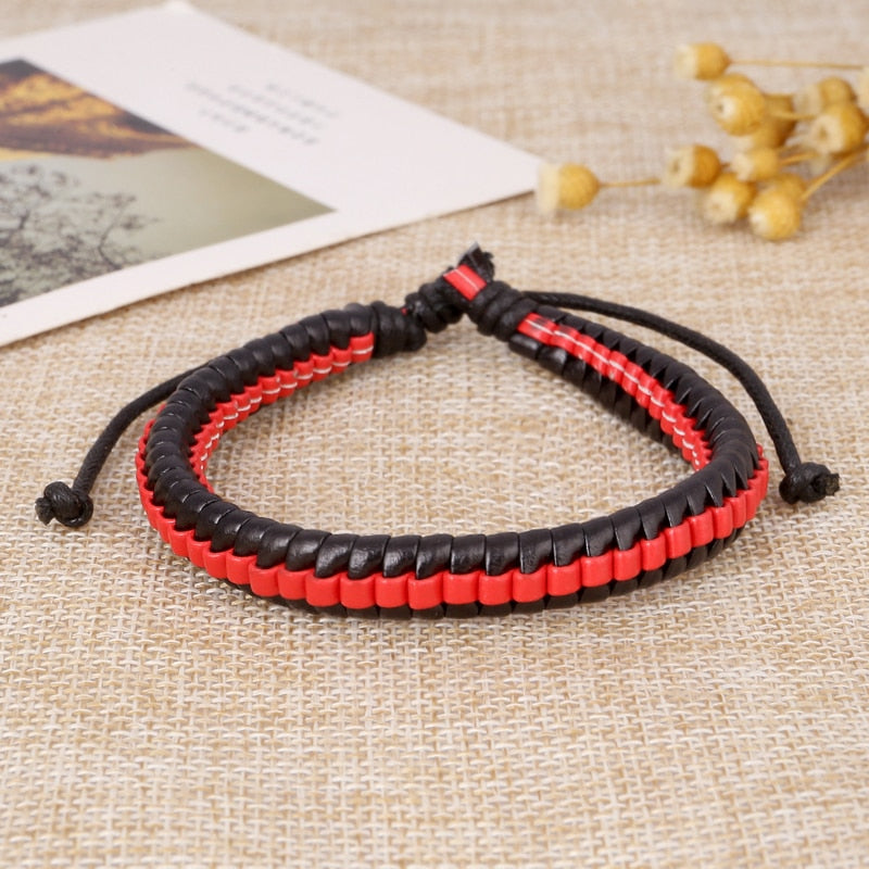 Leather Bracelets Mens Multilayer Man