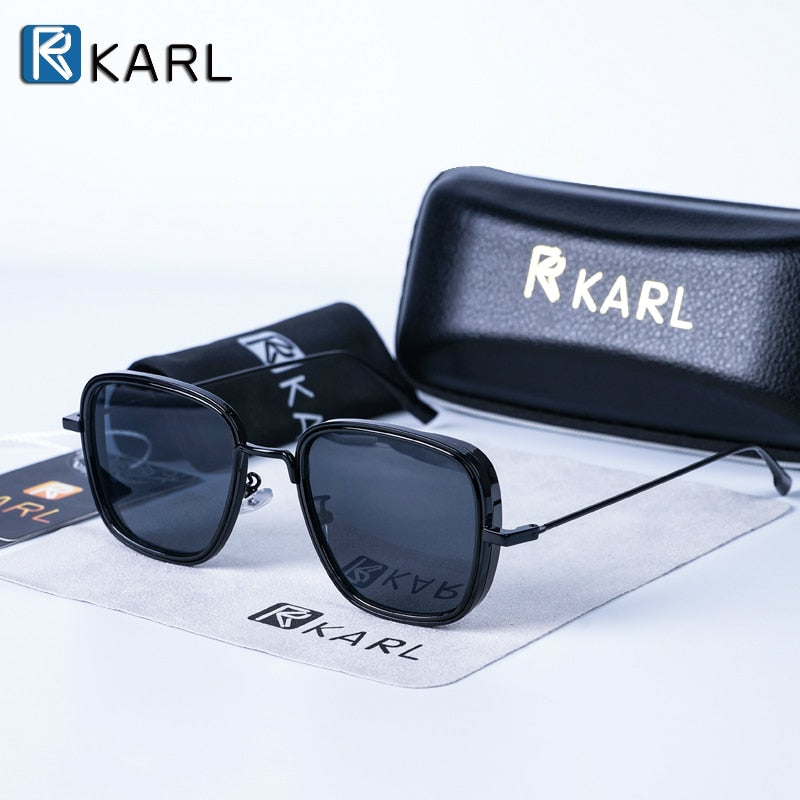 Square Sunglasses Men Luxury Retro Steampunk