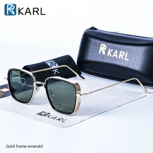Square Sunglasses Men Luxury Retro Steampunk
