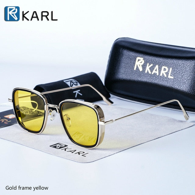 Square Sunglasses Men Luxury Retro Steampunk