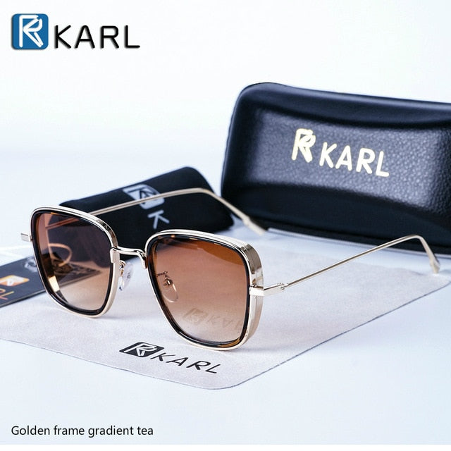 Square Sunglasses Men Luxury Retro Steampunk