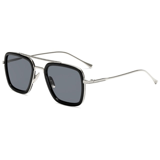luxury Fashion Tony Stark Style for women Sunglasses Men Square Brand Design Sun Glasses Oculos Retro male iron Man oculos de