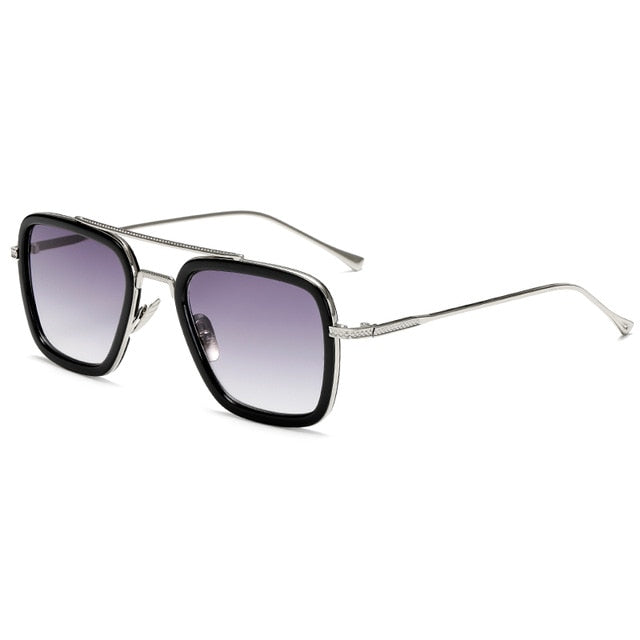 luxury Fashion Tony Stark Style for women Sunglasses Men Square Brand Design Sun Glasses Oculos Retro male iron Man oculos de