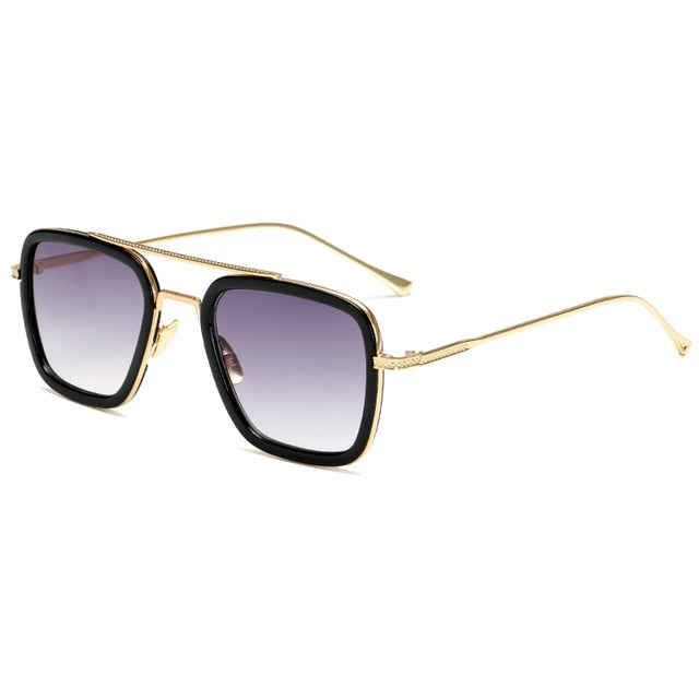 luxury Fashion Tony Stark Style for women Sunglasses Men Square Brand Design Sun Glasses Oculos Retro male iron Man oculos de