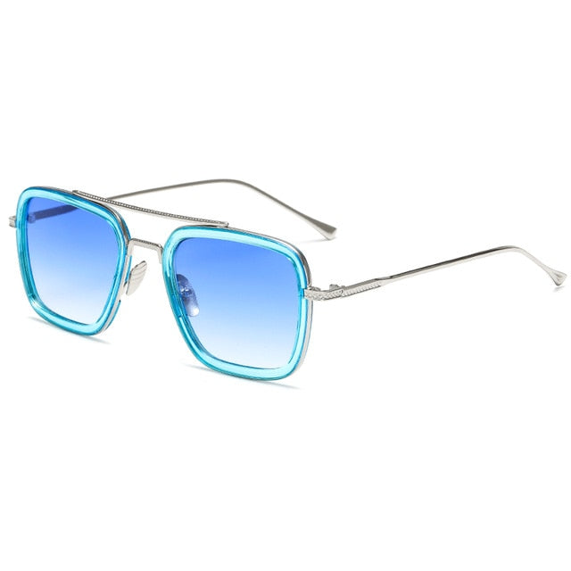 luxury Fashion Tony Stark Style for women Sunglasses Men Square Brand Design Sun Glasses Oculos Retro male iron Man oculos de
