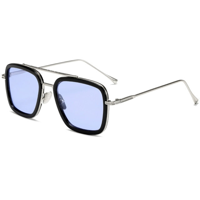 luxury Fashion Tony Stark Style for women Sunglasses Men Square Brand Design Sun Glasses Oculos Retro male iron Man oculos de