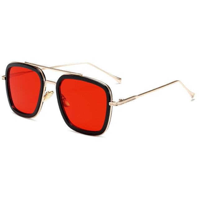 luxury Fashion Tony Stark Style for women Sunglasses Men Square Brand Design Sun Glasses Oculos Retro male iron Man oculos de