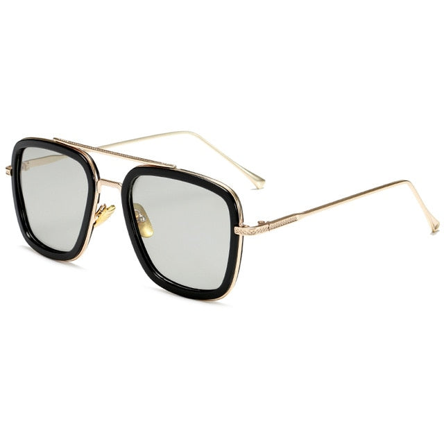 luxury Fashion Tony Stark Style for women Sunglasses Men Square Brand Design Sun Glasses Oculos Retro male iron Man oculos de