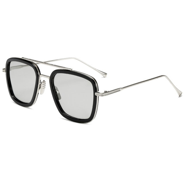 luxury Fashion Tony Stark Style for women Sunglasses Men Square Brand Design Sun Glasses Oculos Retro male iron Man oculos de