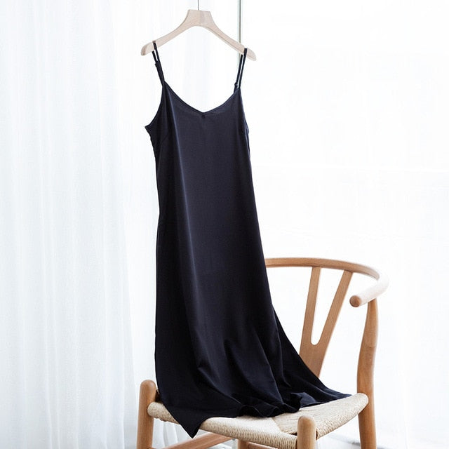 Fashion  Dress Spring Satin Long Woman (XS- XXL)