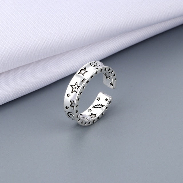 2021 Vintage Ancient Silver Color Happy Smiling Face