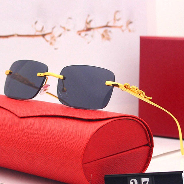 Luxury Small Square High Quality Sunglasses Women/Men Vintage Punk Sun Glasses V400