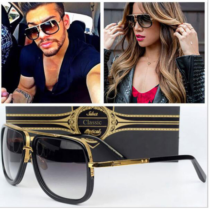 Unisex Superstar Brand Designer Trendy Celebrity Mirrored Sun Glasses