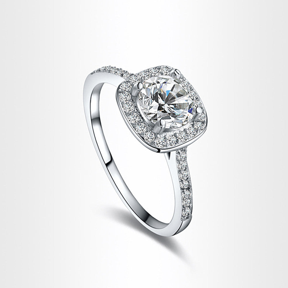 Square Diamond Ring Luxury Elegance