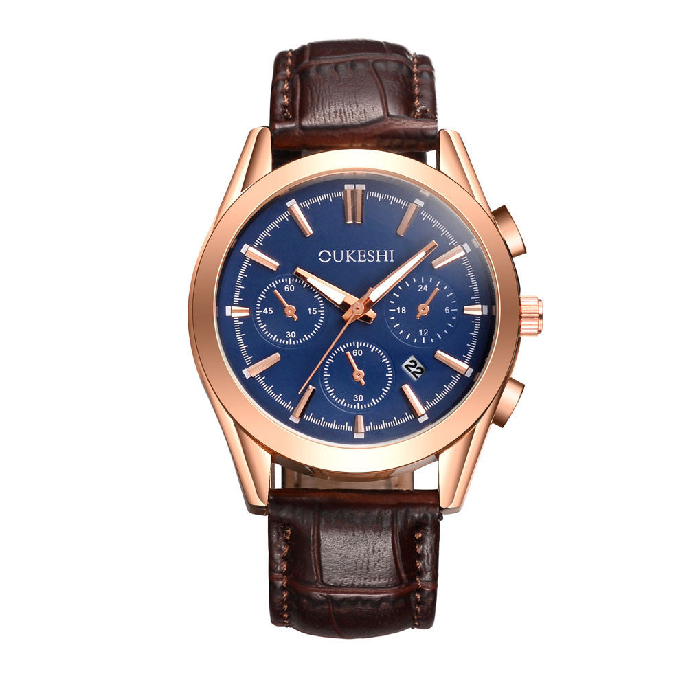 Military Sport Leather Band Dial Wrist Watch