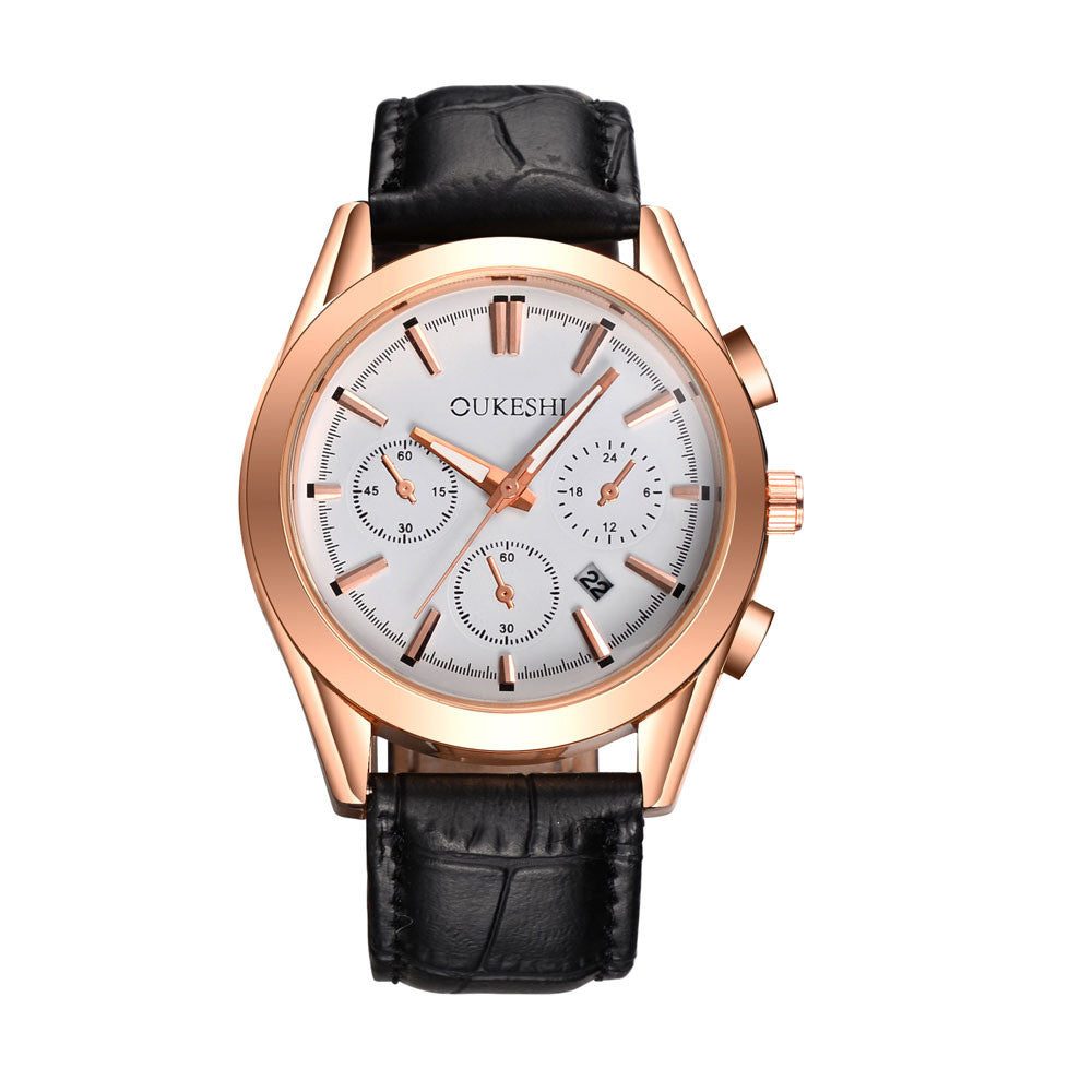 Military Sport Leather Band Dial Wrist Watch