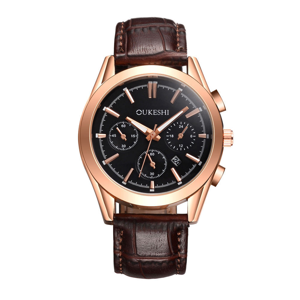 Military Sport Leather Band Dial Wrist Watch