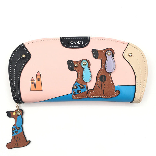 Women Wallet Puppy Dog Zipper Women Wallets