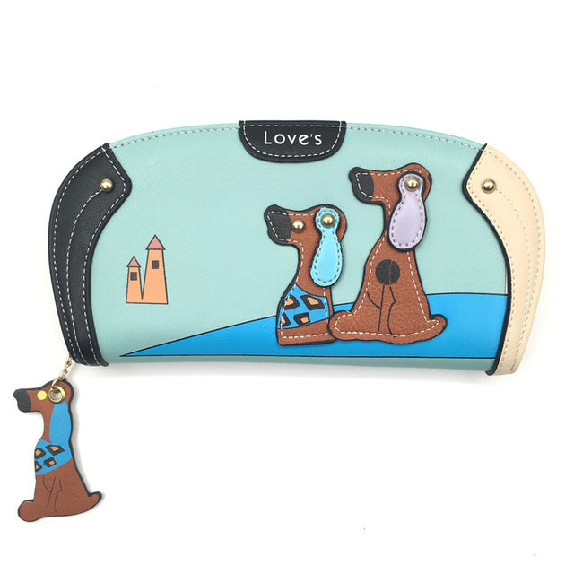 Women Wallet Puppy Dog Zipper Women Wallets
