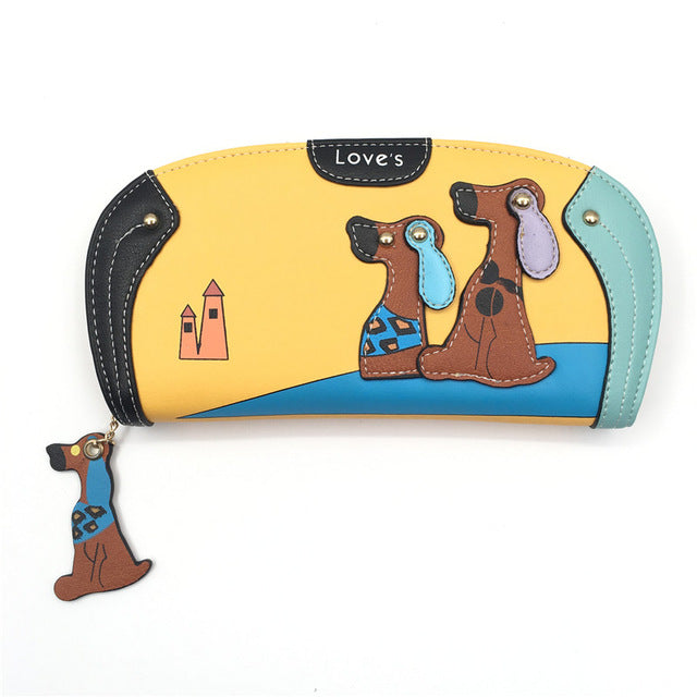 Women Wallet Puppy Dog Zipper Women Wallets