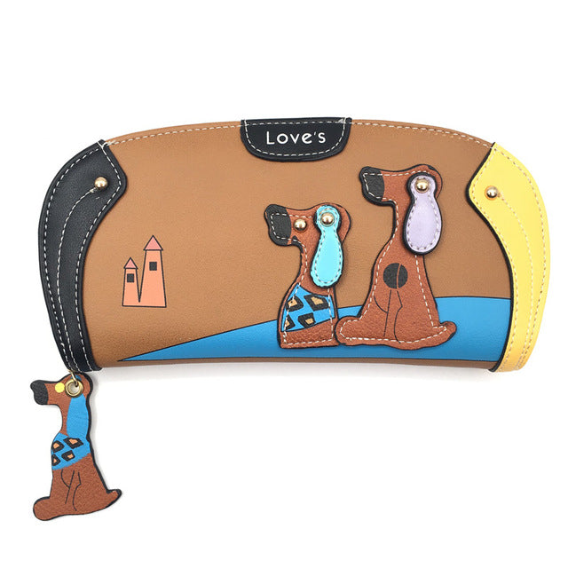 Women Wallet Puppy Dog Zipper Women Wallets