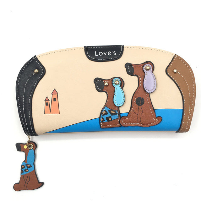 Women Wallet Puppy Dog Zipper Women Wallets