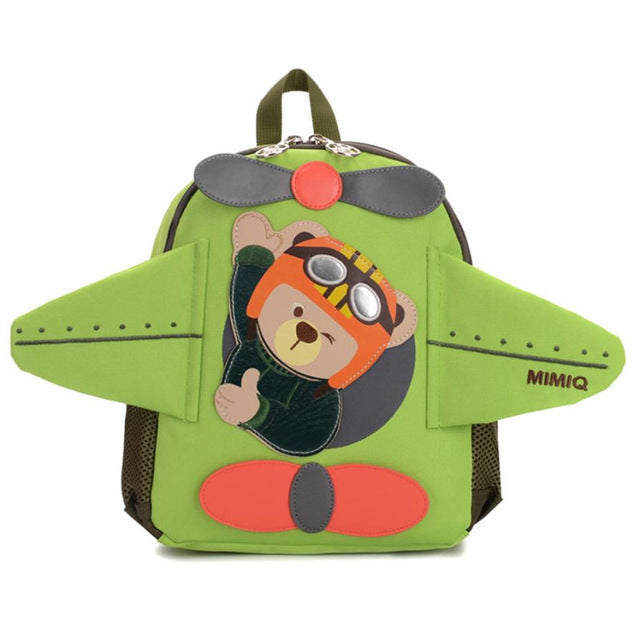 Children Baby Girl / Boys Kids Cute Cartoon Bear Plane Backpack